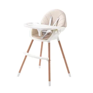 Feeding Chair with 2 level height design with look a like wooden legs