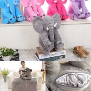 Plush Large Elephant Pillow